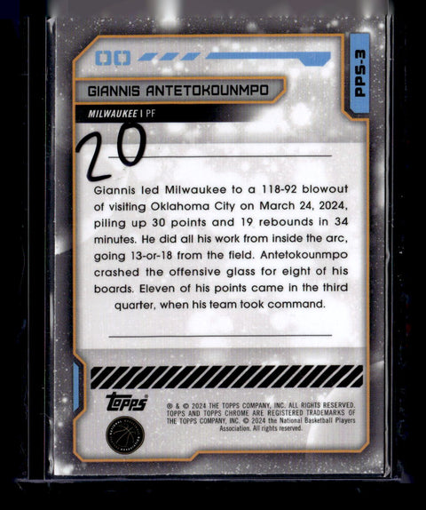 2024 Topps Chrome Cosmic Planetary Pursuit Giannis Antetokounmpo
