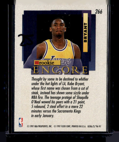 1996-97 Ultra #266 Kobe Bryant