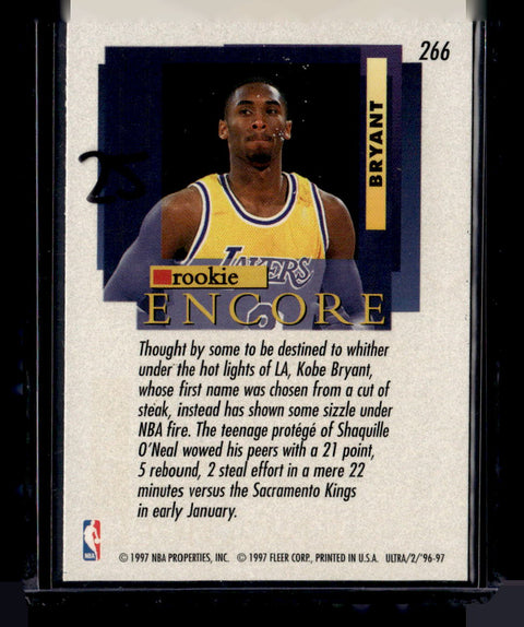 1996-97 Ultra #266 Kobe Bryant