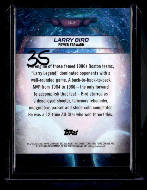 2023-24 Topps Chrome Cosmic #GG-2 Larry Bird Galaxy Greats