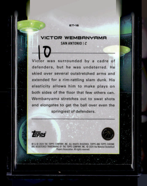 2023-24 Topps Chrome Cosmic #ET-16 Victor Wembanyama Extraterrestrial Talent