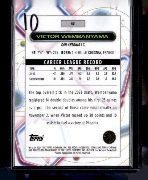 2024 Topps Chrome Cosmic #151 Victor Wembanyama