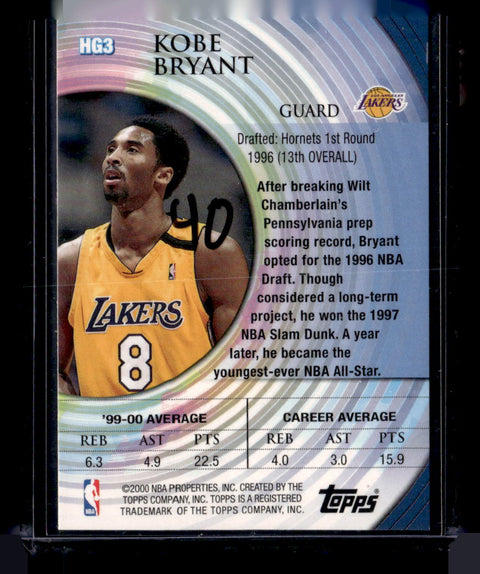 2000 Topps Hidde Gems Kobe Bryant