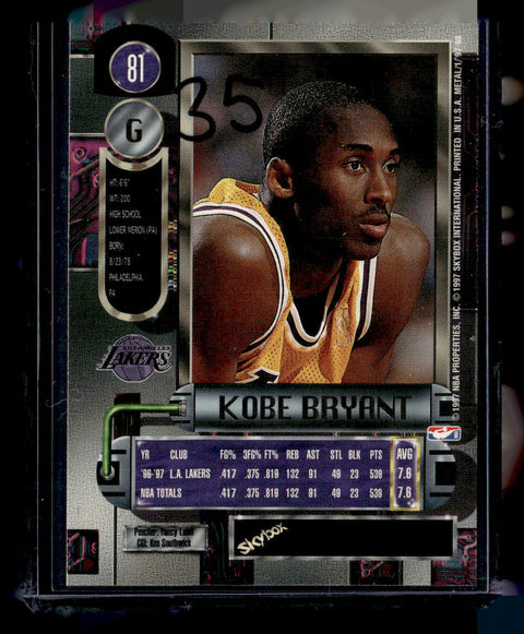 1997 SkyBox Metal Universe #81 Kobe Bryant