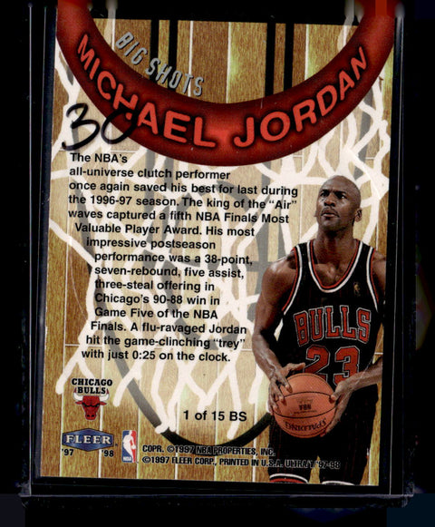 1997-98 Ultra #1 BS Michael Jordan Big Shots