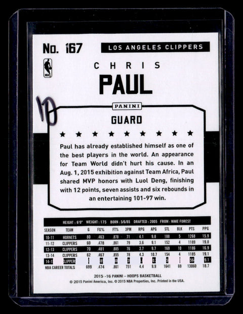2015-16 Hoops #167 Chris Paul Gold