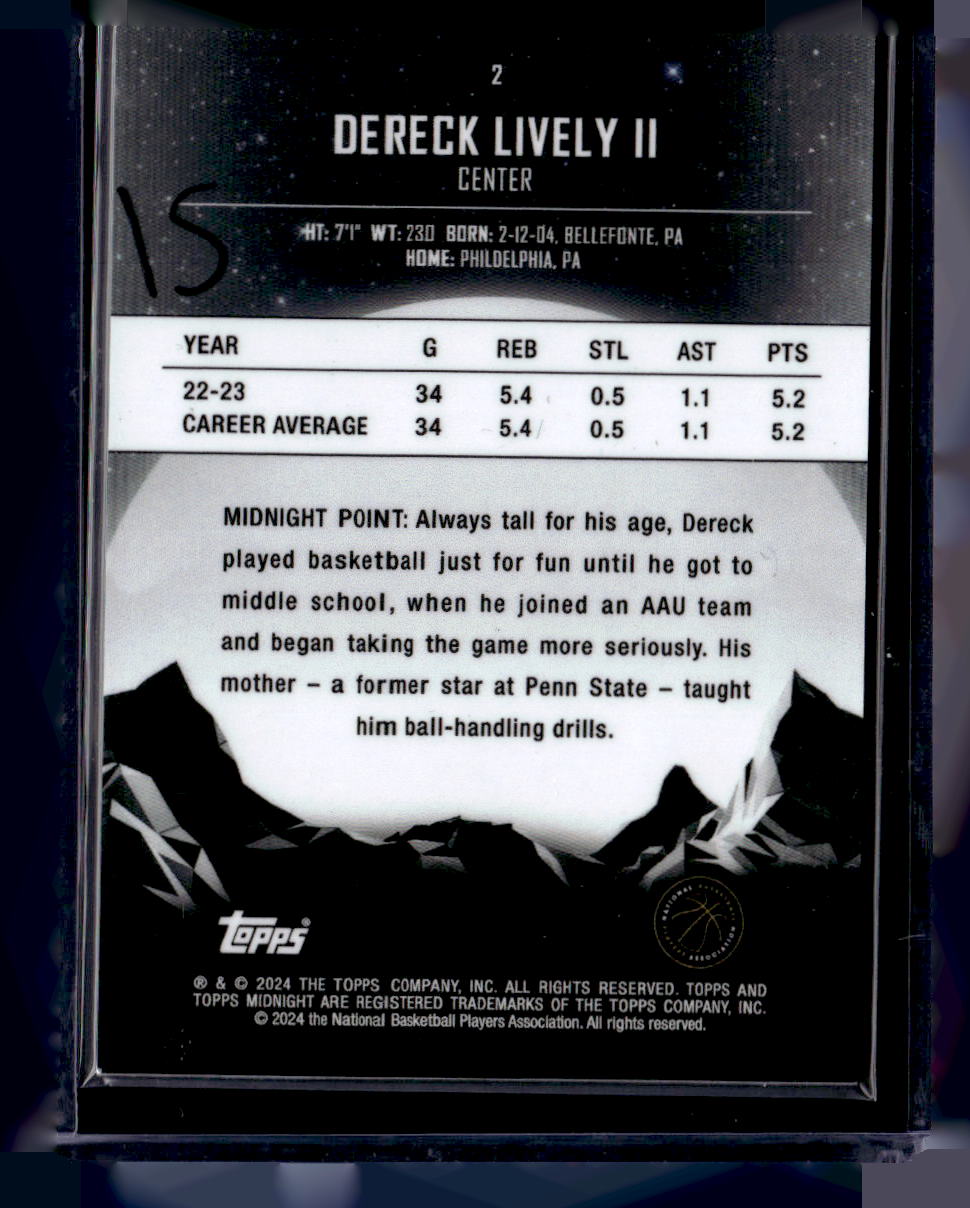 2024 Topps Midnight Derek Lively II /25