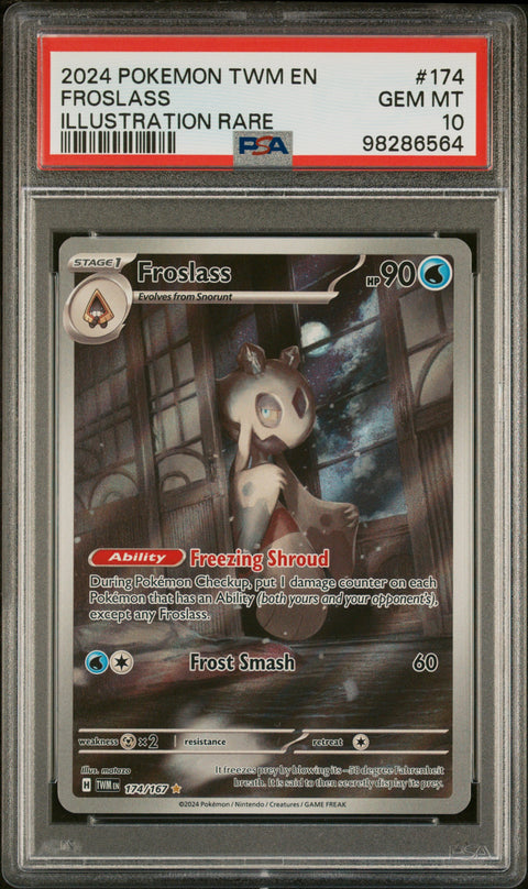 2024 Pokemon Twm En-Twilight Masquerade Froslass #174 PSA 10