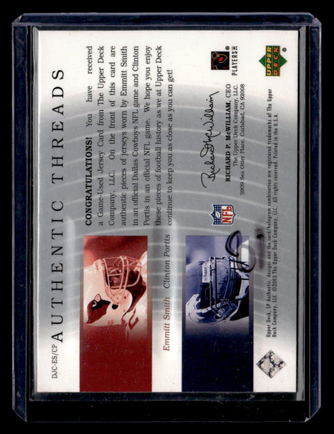 2003 Upper Deck SP Authentic Emitt Smith / Clinton Portis Double Jersey
