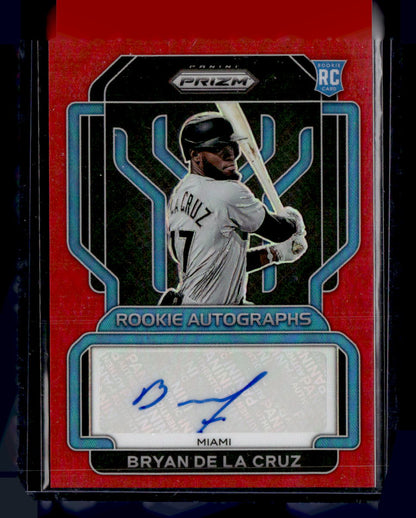 2022 Panini Prizm Mryan De La Cruz Red Wave Rookie Autographs