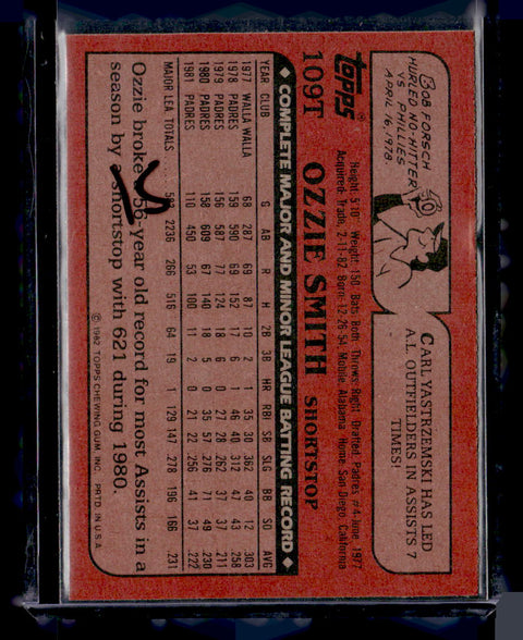 1982 Topps Traded #109T Ozzie Smith