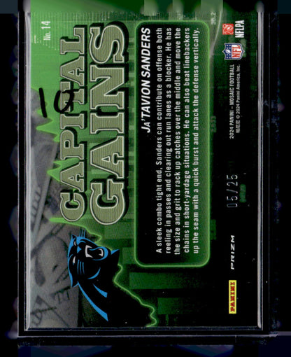 2024 Panini Mosaic Ja'Tavion Sanders Capital Gains /25
