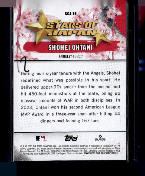 2025 Topps #SOJ-16 Shohei Ohtani Stars of Japan