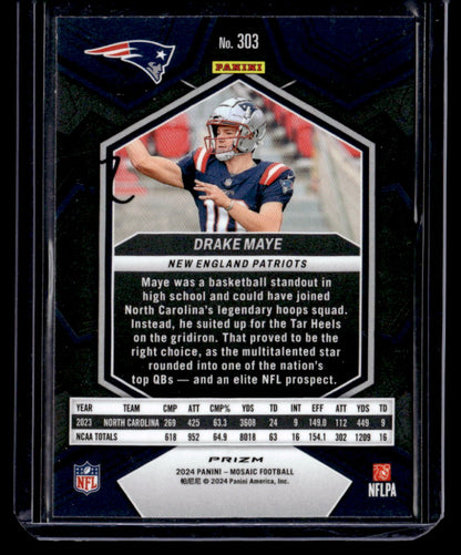 2024 Panini Mosaic Drake Maye Silver