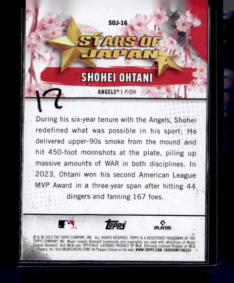 2025 Topps #SOJ-16 Shohei Ohtani Stars of Japan