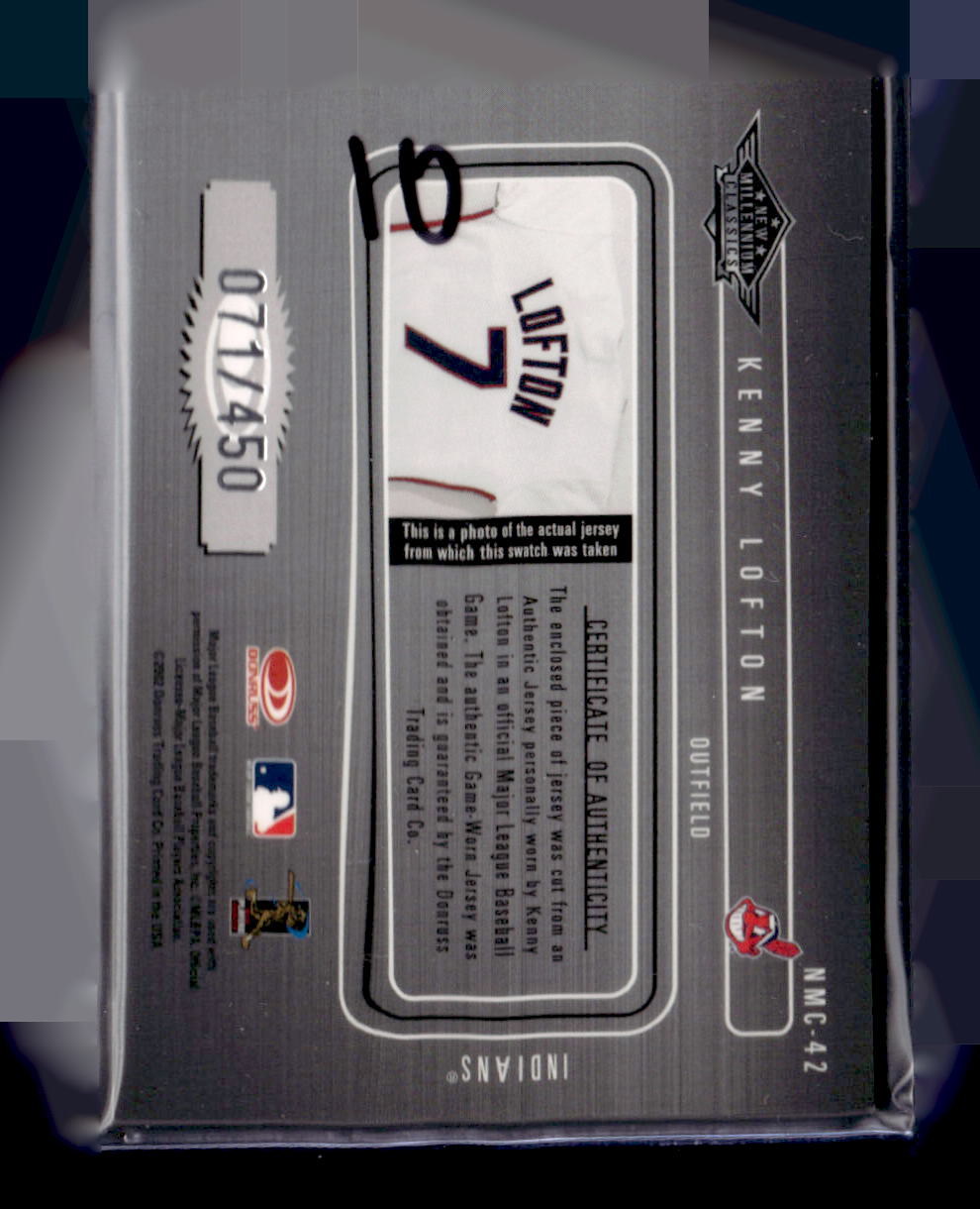 2002 Donruss Classics Kenny Lofton Patch