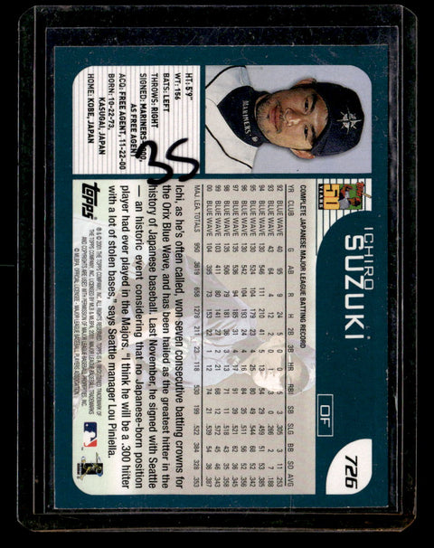 2001 Topps #726 Ichiro Suzuki
