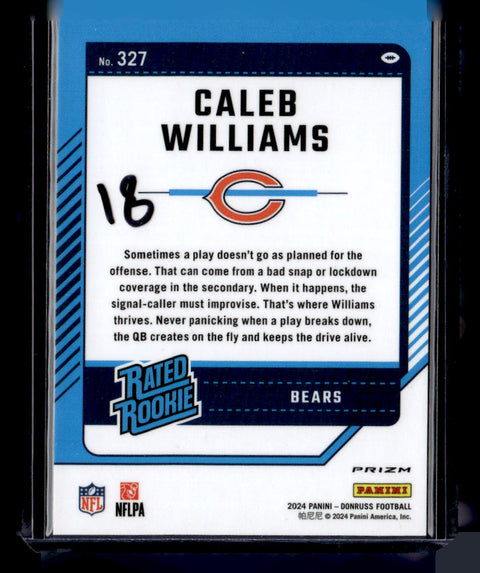 2024 Donruss #327 Caleb Williams Optic Rated Rookies Preview Red Pandora