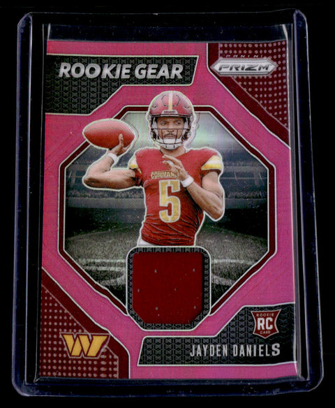 2024 Panini Prizm #RG-JDS Jayden Daniels Rookie Gear Pink