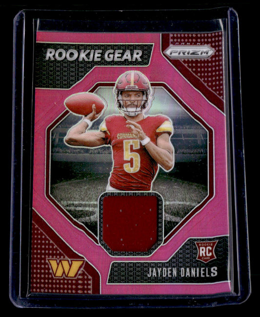 2024 Panini Prizm #RG-JDS Jayden Daniels Rookie Gear Pink