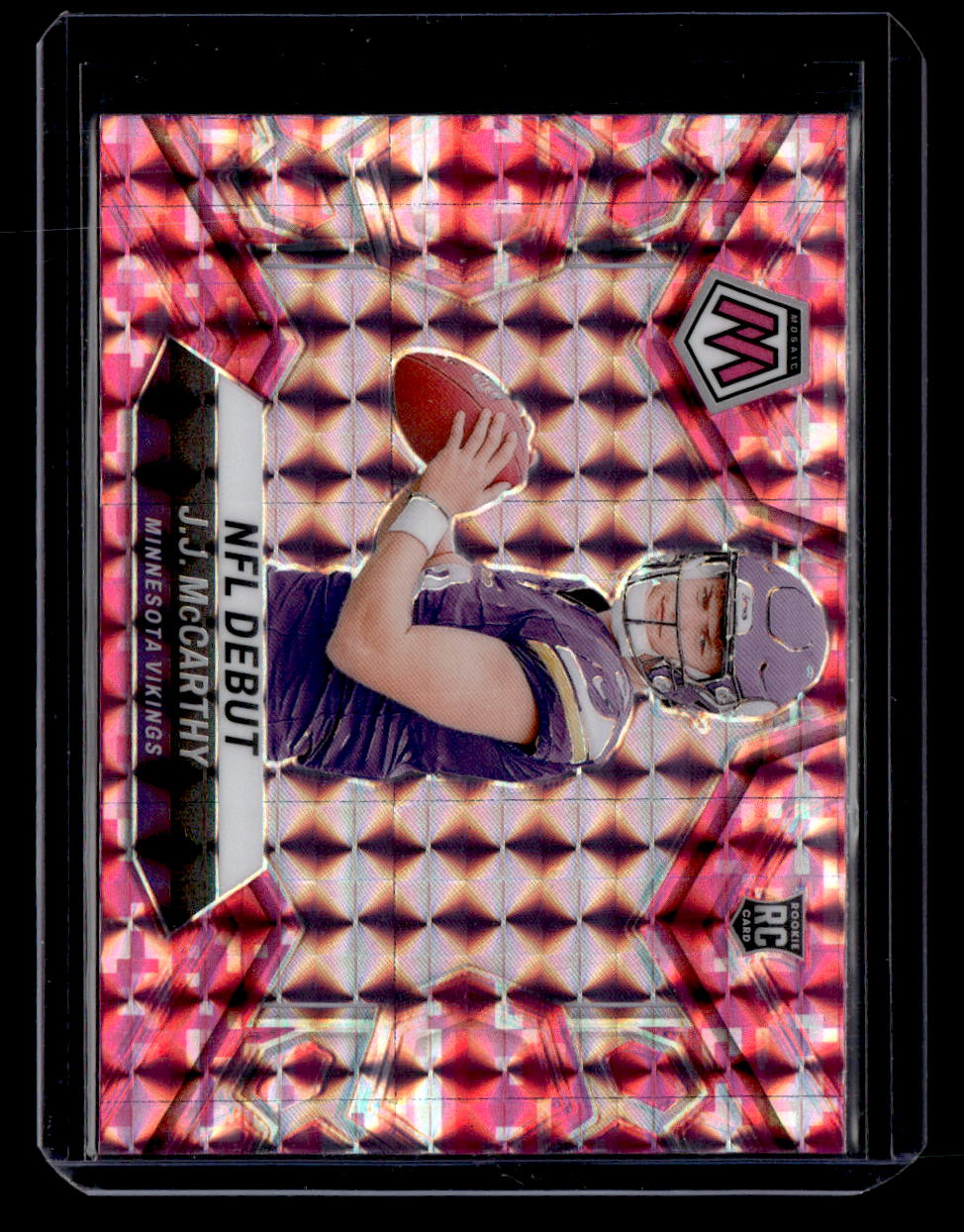 2024 Panini Mosaic #275 J.J. McCarthy Mosaic Camo Pink