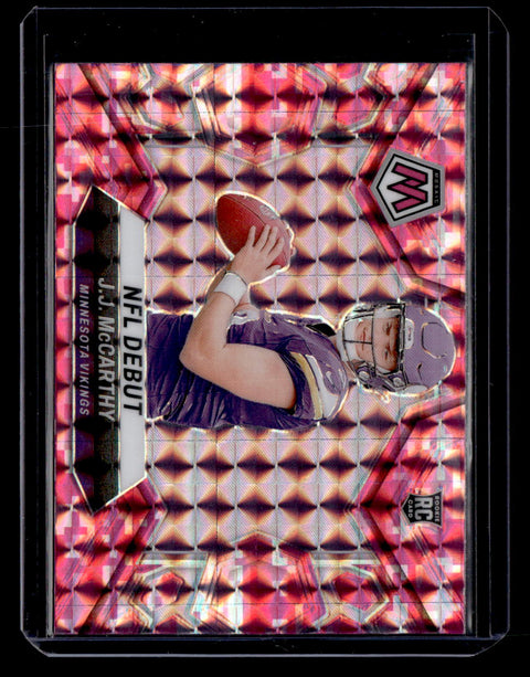 2024 Panini Mosaic #275 J.J. McCarthy Mosaic Camo Pink