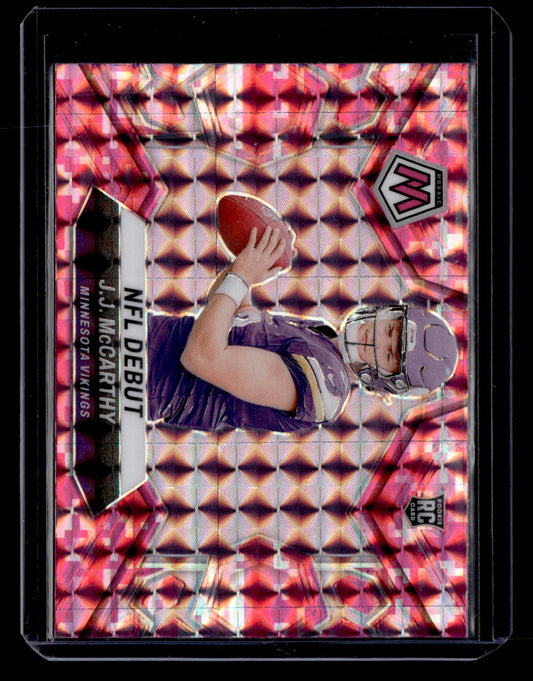 2024 Panini Mosaic #275 J.J. McCarthy Mosaic Camo Pink