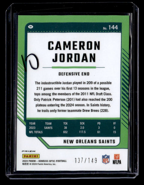2024 Donruss Optic Cameron Jordan Flex Emoji
