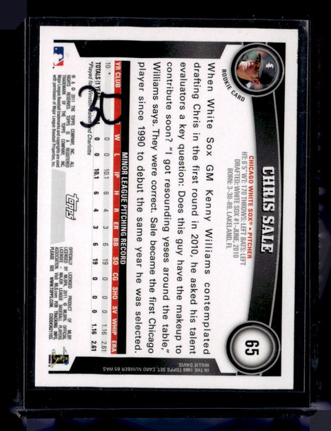2011 Topps Diamond Anniversary Chris Sale RC