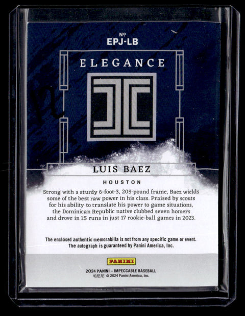 2024 Panini Impeccable Elegance Luis Baez Autograph Patch /99
