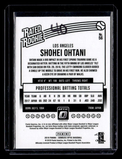 2018 Donruss Optic #56 Shohei Ohtani