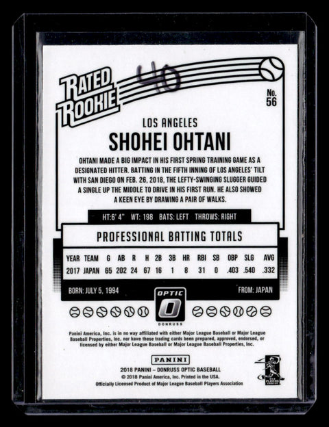 2018 Donruss Optic #56 Shohei Ohtani