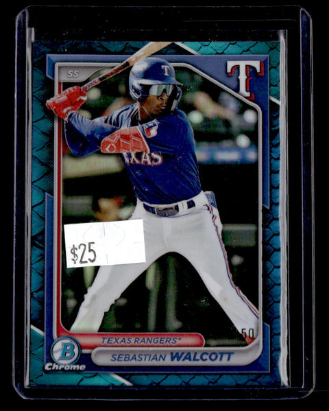2024 Bowman Chrome #BCP-211 Sebastian Walcott Prospects Blue Refractors #/150