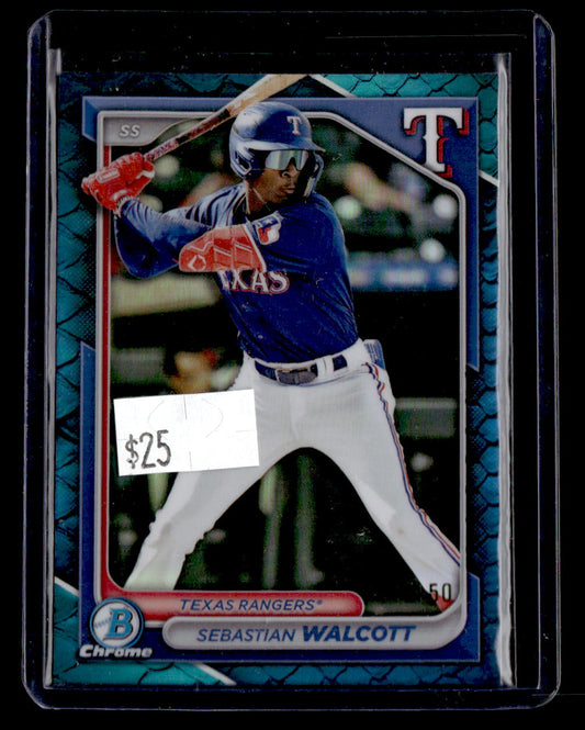 2024 Bowman Chrome #BCP-211 Sebastian Walcott Prospects Blue Refractors #/150