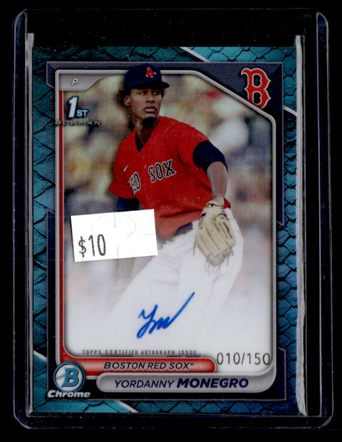 2024 Bowman Chrome Yordanny Monegro Blue RefractorAuto /150