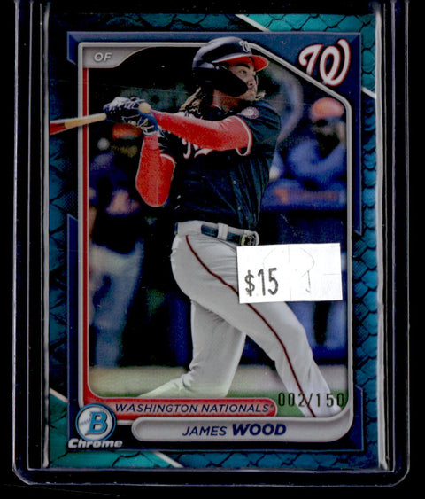 2024 Bowman Chrome James Wood Blue Refractor/150