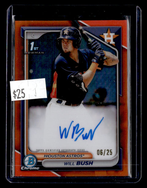 2024 Bowman Chrome #CPA-WB Will Bush Prospects Autographs Refractors #/499