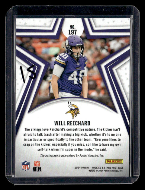 2024 Rookie And Stars Wil Reichard Auto RC