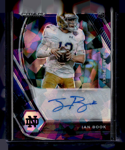 2021 Panini Prizm Draft Picks Purple Cracked Ice Ian Book Auto RC /99