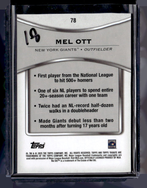 2025 Topps Tribute Mel Ott /99