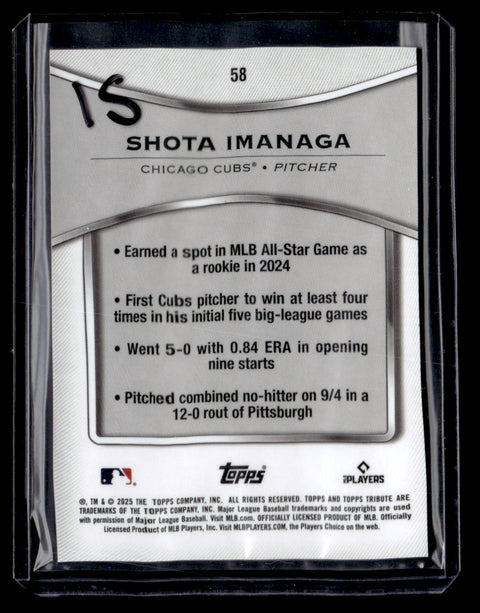 2025 Topps Tribute Shota Imanaga /50