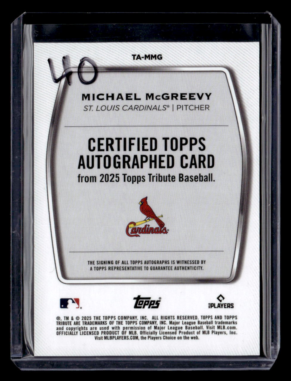 2025 Topps Tribute Certified Autograph Michael