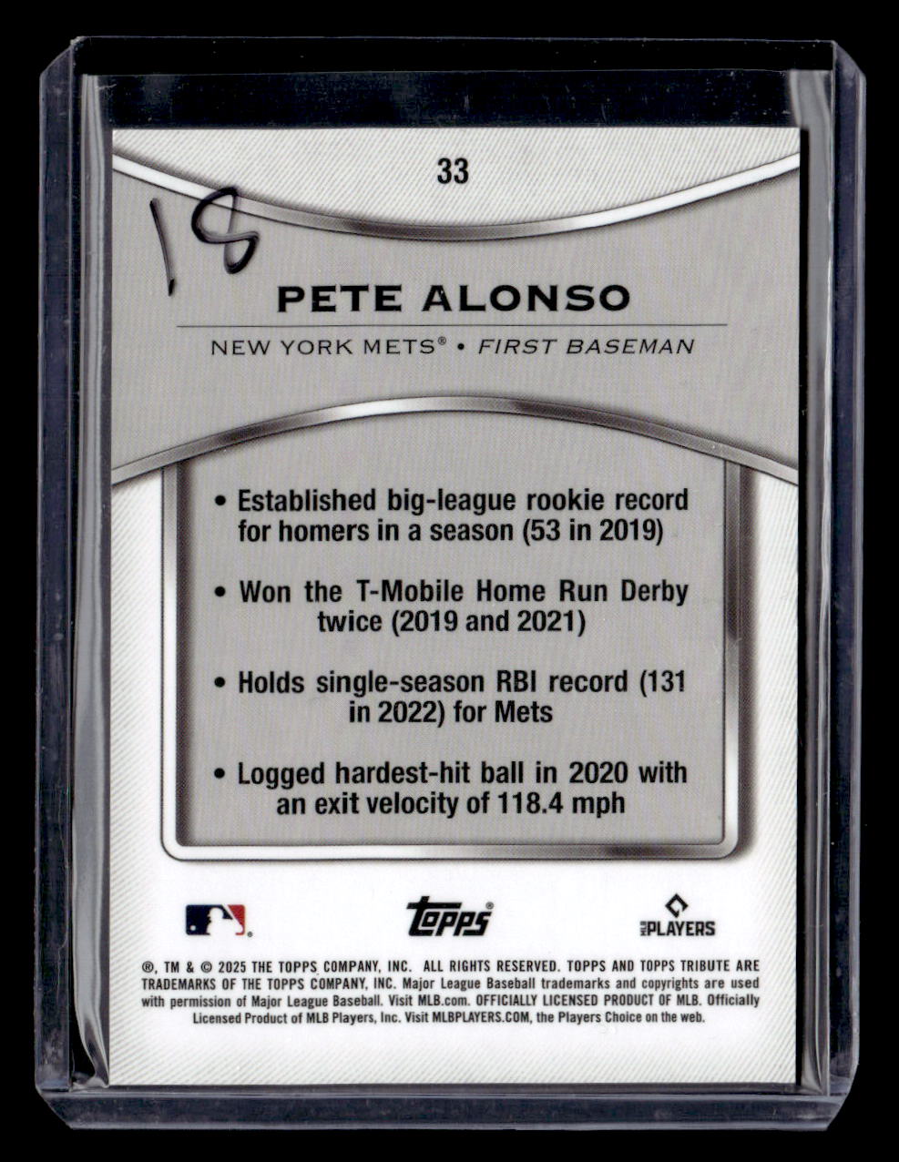 2025 Topps Tribute Pete Alonso /75