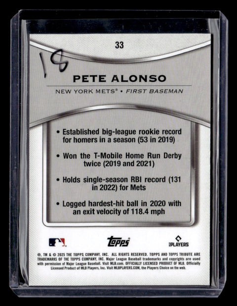 2025 Topps Tribute Pete Alonso /75