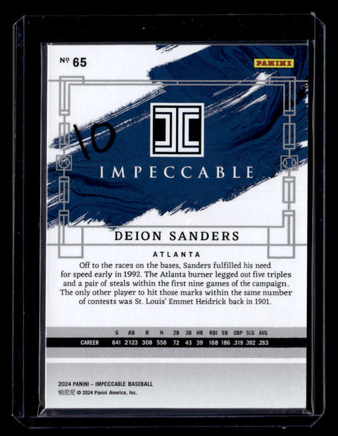 2024 Impeccable Baseball Deion Sanders /99
