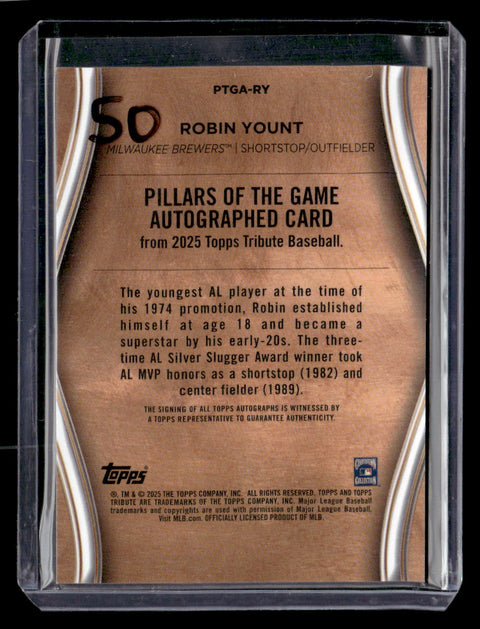 2025 Topps Tribute Robin Yount Pillars Of The Game /199
