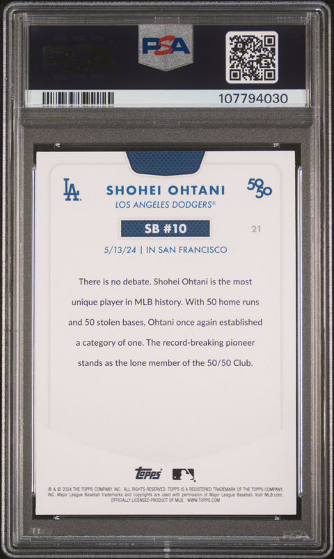 2024 Topps 50/50 Shohei Ohtani #21 Shohei Ohtani PSA 9