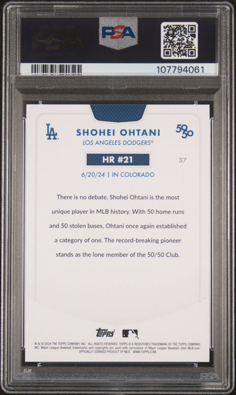 2024 Topps 50/50 Shohei Ohtani #37 Shohei Ohtani PSA 9