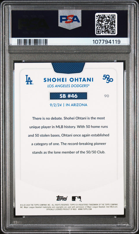 2024 Topps 50/50 Shohei Ohtani #90 Shohei Ohtani PSA 9