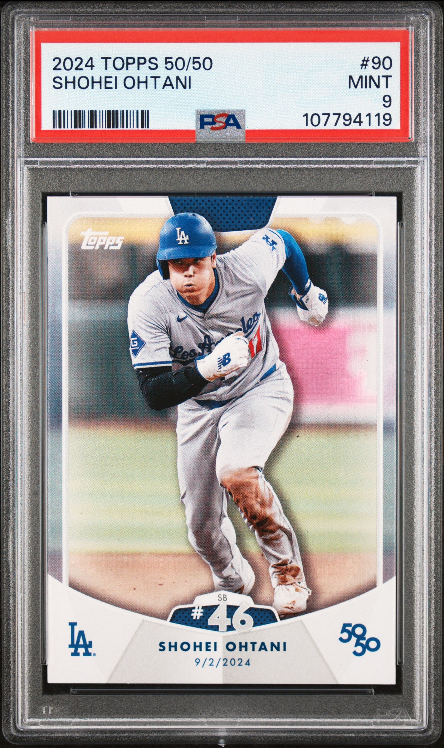 2024 Topps 50/50 Shohei Ohtani #90 Shohei Ohtani PSA 9